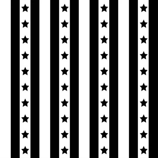 미국의 애국적 스타들 흑백으로 무늬가 — 스톡 벡터
