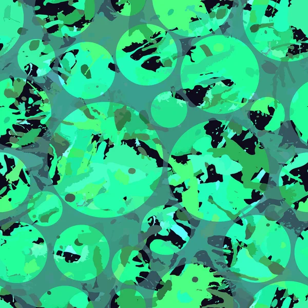 Peinture Verte Éclaboussure Motif Sans Couture Fond Vectoriel Multicolore Abstrait — Image vectorielle