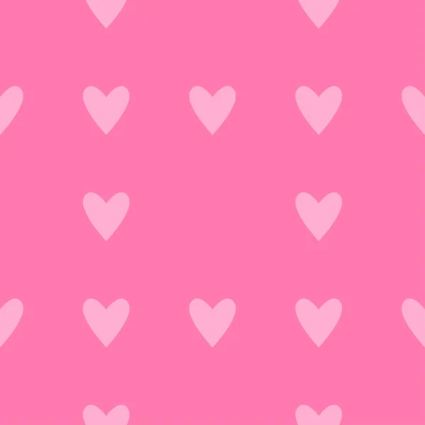 无缝隙的浅粉色心形图案 情人节的瓷砖背景 浪漫的矢量模式 — 图库矢量图片