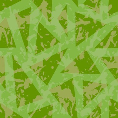Yeşil boya lekesi, pürüzsüz desen, soyut çok renkli vektör arka plan. Üçgen kaplamalı duvar kağıdı tasarımı.