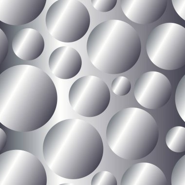 Gümüş köşegen eğimli daireler pürüzsüz desen. Soyut modern vektör arkaplanı. Parlak metal uçsuz bucaksız duvar kağıdı.