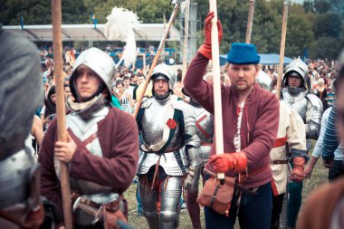 MOSCOW, RUSSIA - 23 Haziran 2013: Büyük uluslararası tarihi yeniden yapılanma festivali 