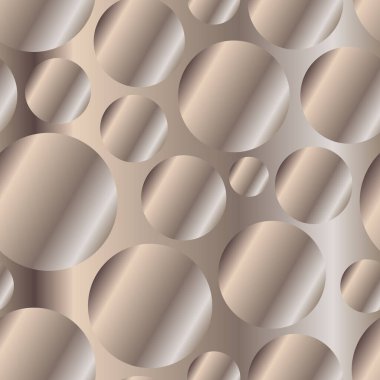 Soluk bronz köşegen eğimli daireler pürüzsüz desen. Soyut modern vektör arkaplanı. Parlak metal uçsuz bucaksız duvar kağıdı.