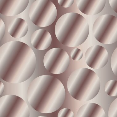 Soluk bronz köşegen eğimli daireler pürüzsüz desen. Soyut modern vektör arkaplanı. Parlak metal uçsuz bucaksız duvar kağıdı.