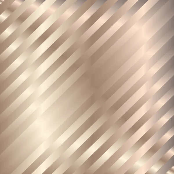溶融青銅グラデーション斜めの縞模様 近代的なベクトル背景 光沢のある金属壁紙 — ストックベクタ