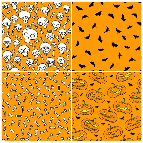 Patrones sin costura de Halloween — Vector de stock