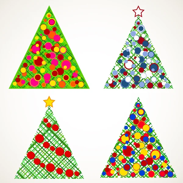 Arbres de Noël stylisés — Image vectorielle