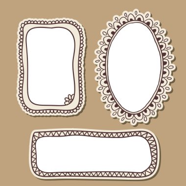 elle çizilmiş doodle kare