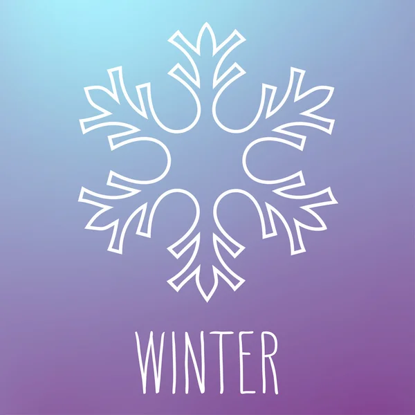 Copo de nieve e invierno — Vector de stock