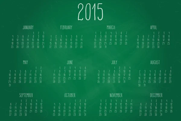 Calendrier-2015-tableau — Image vectorielle