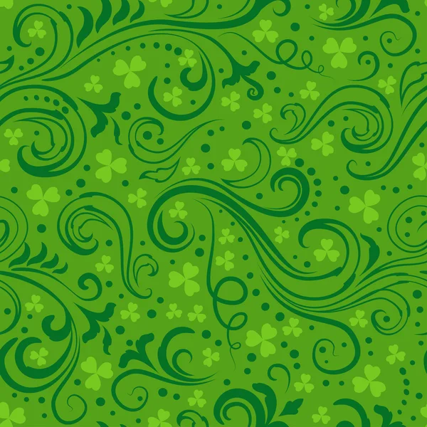 緑のクローバー背景 — ストックベクタ