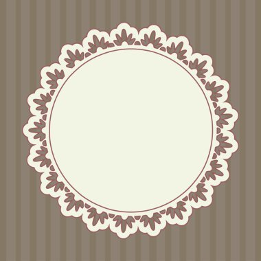 yuvarlak süslü çerçeve