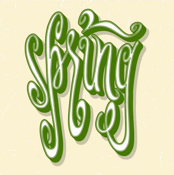 Letras de primavera — Vetor de Stock