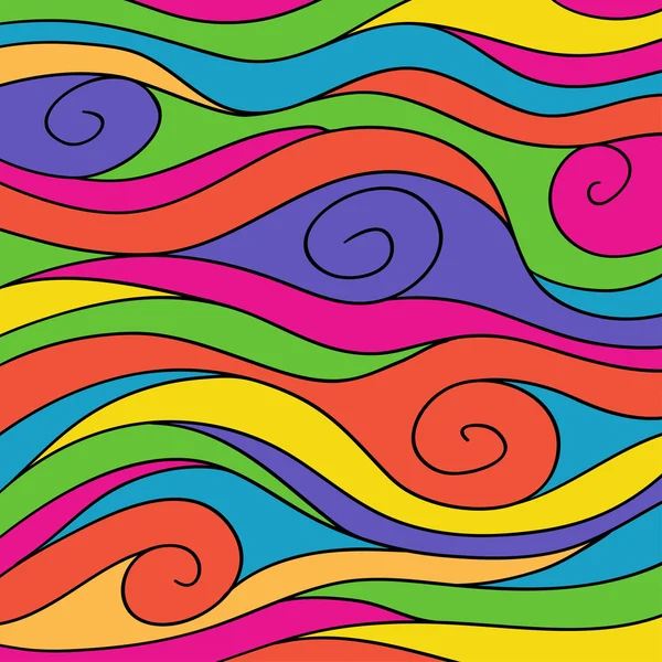 Doodle-olas-brillante-1 — Vector de stock