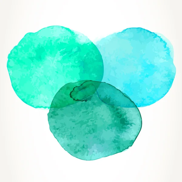 Three watercolor circles — Stock Vector