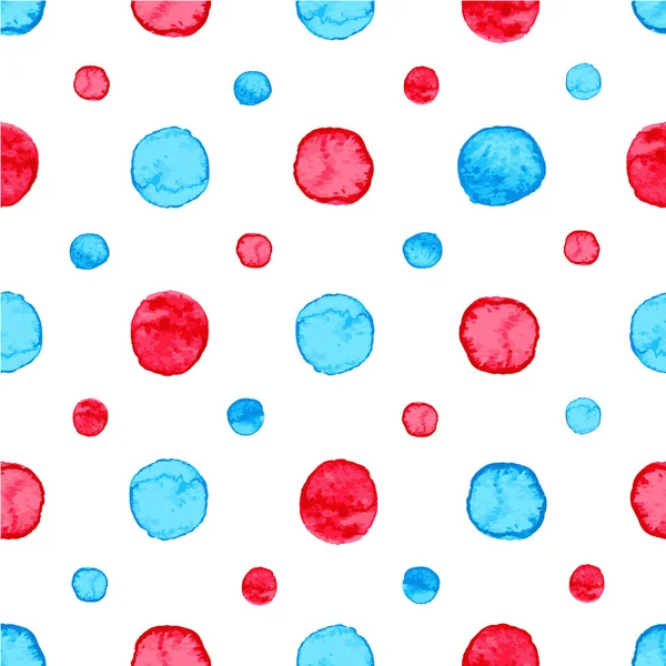 Seamless watercolor dots pattern — Stock Vector