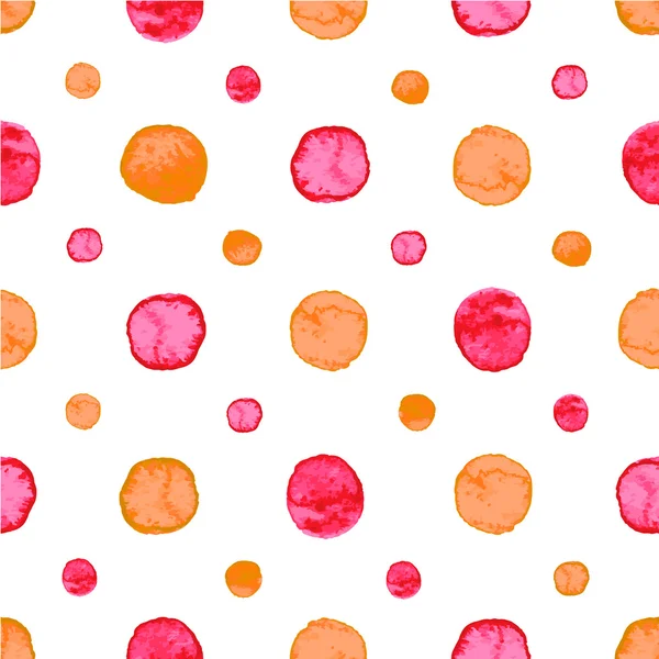 Seamless watercolor dots pattern — Stock Vector