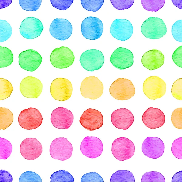 Seamless watercolor dots pattern — Stock Vector