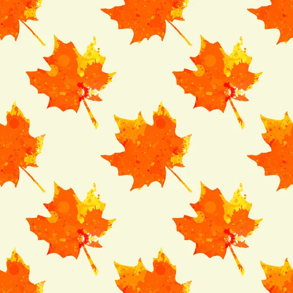 Aquarelle motif de feuilles d'érable — Image vectorielle