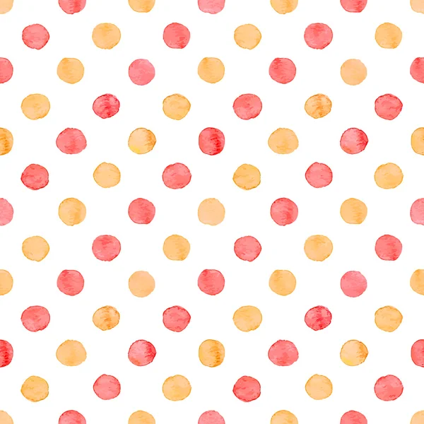 Seamless watercolor dots pattern — Stock Vector