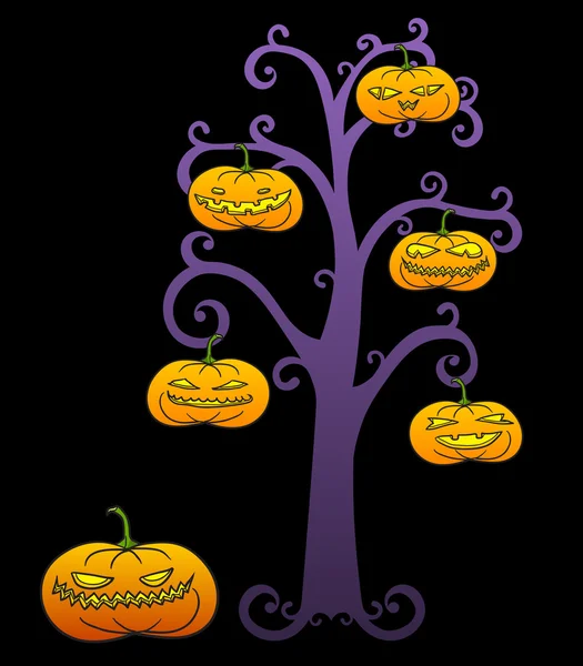 Arbre Halloween — Image vectorielle