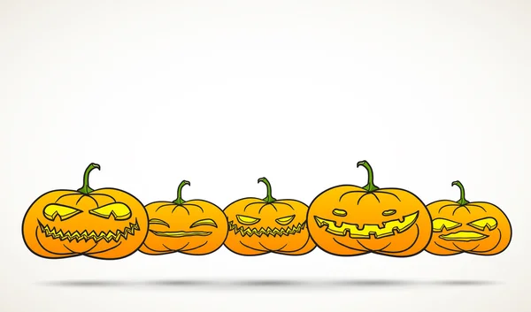 Halloween pumpkins card — Stock Vector