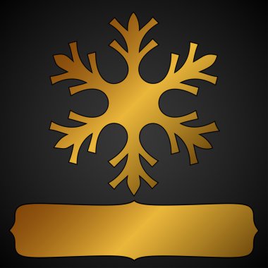 Altın kar tanesi çerçeve