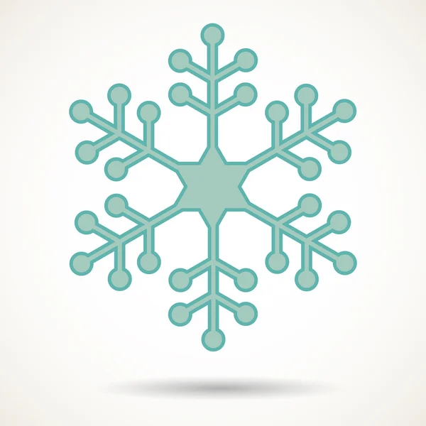 Pastel Snowflake over Wit — Stockvector