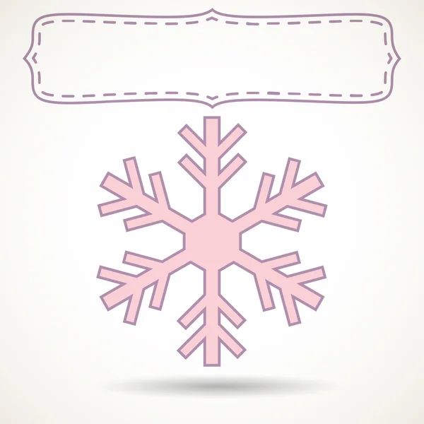 Pastel sneeuwvlok frame — Stockvector