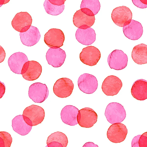 Seamless watercolor dots pattern — Stock Vector