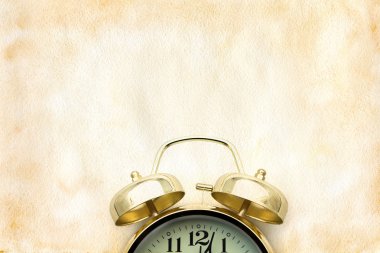 Çalar saat dokulu kağıt üzerinde