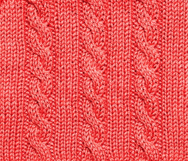 Red knitted background — Stock Photo, Image