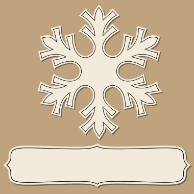 Kağıt kar tanesi çerçeve