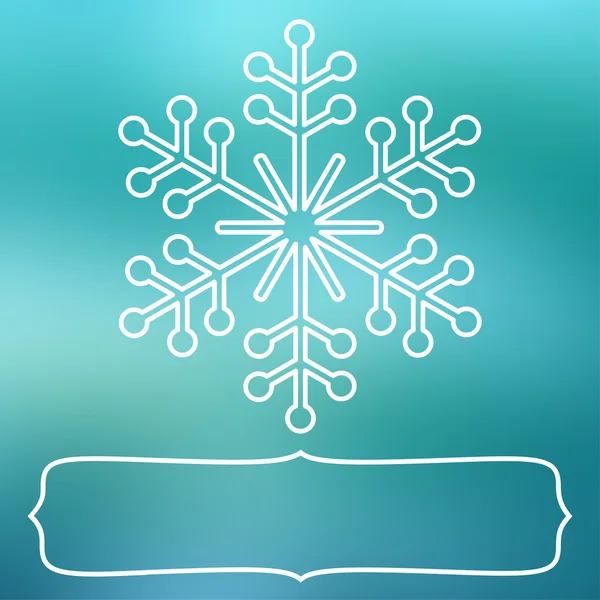 Sněhová vločka rám nad modrým pozadím — Stockový vektor