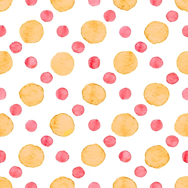 Seamless watercolor dots pattern — Stock Vector