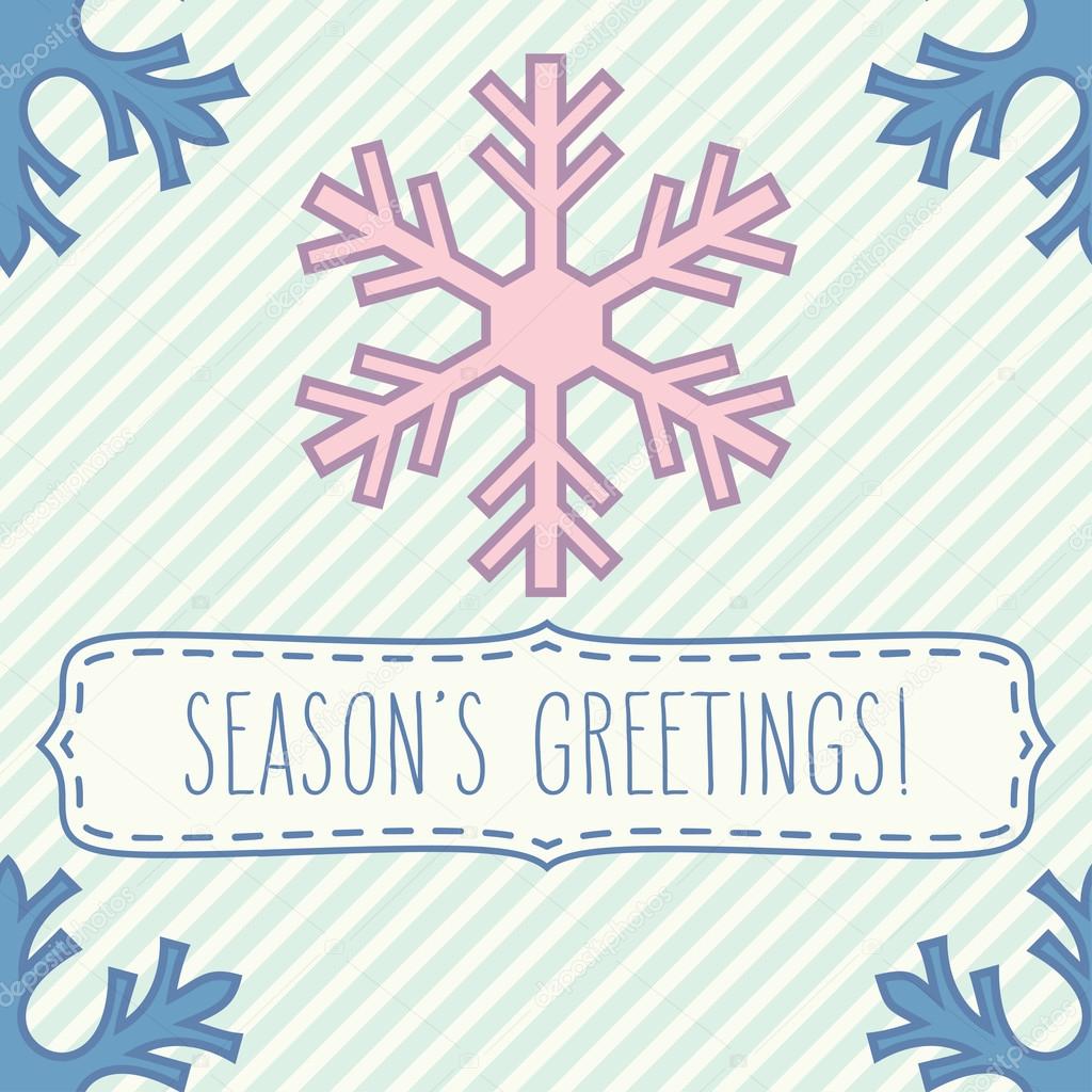 Snowflake frame and Season's greetings