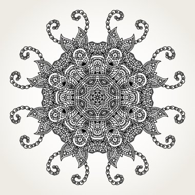 Çiçek doodle mandala