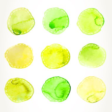 Kesikli suluboya daireler