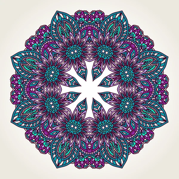 Mandala doodle floral — Image vectorielle