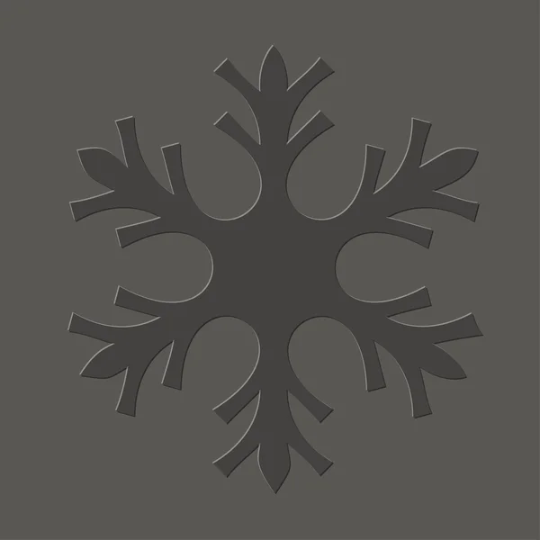 Grå boktryck snöflinga — Stock vektor