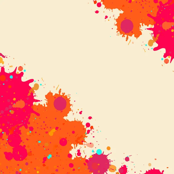 Oranžová barva akvarel šplouchá rámec — Stockový vektor