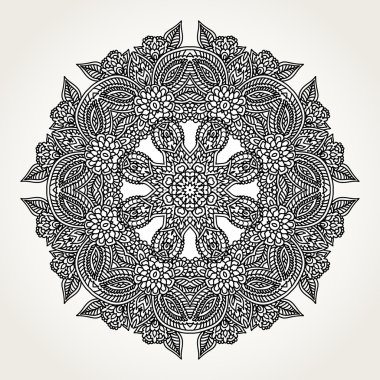 Süslü doodle mandala