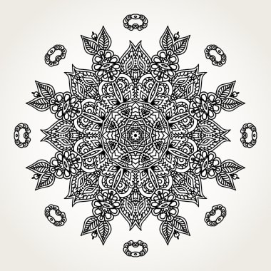 Süslü doodle mandala