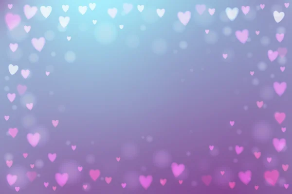 Corazones abstractos luces fondo — Vector de stock