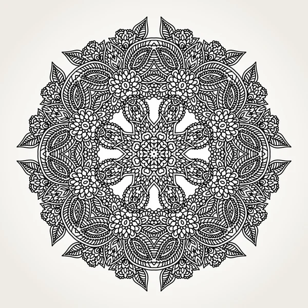 Ornate doodle mandala — Stock Vector