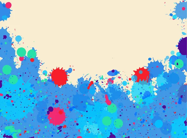 수채화 물감 페인트 밝아진 프레임 — 스톡 벡터