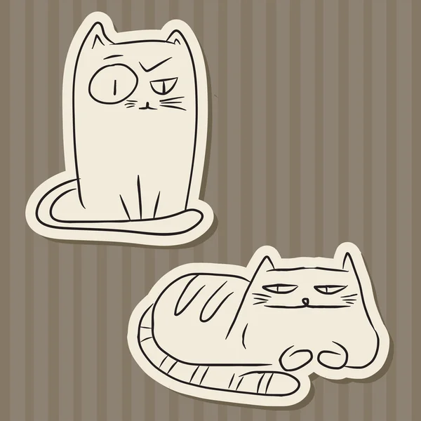 Srandovní kočky vinobraní papír — Stockový vektor