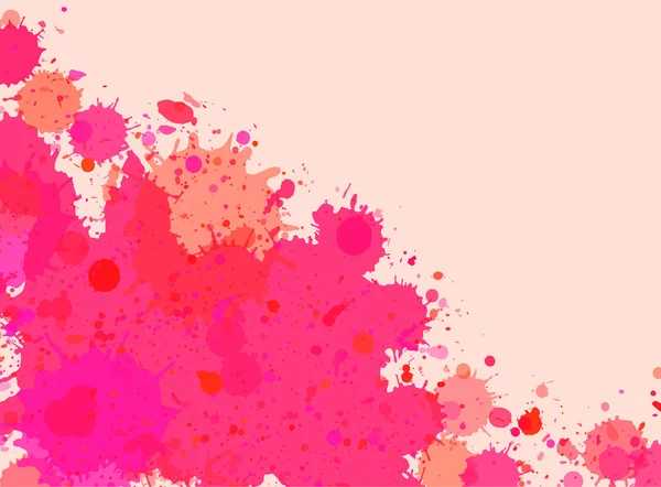 Růžová barva akvarel šplouchání rám — Stockový vektor