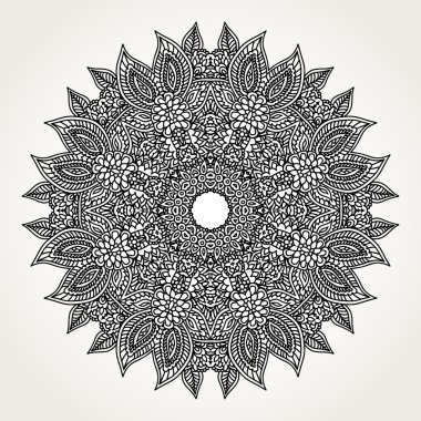Süslü doodle mandala