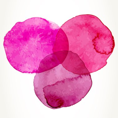 Pembe suluboya daireler